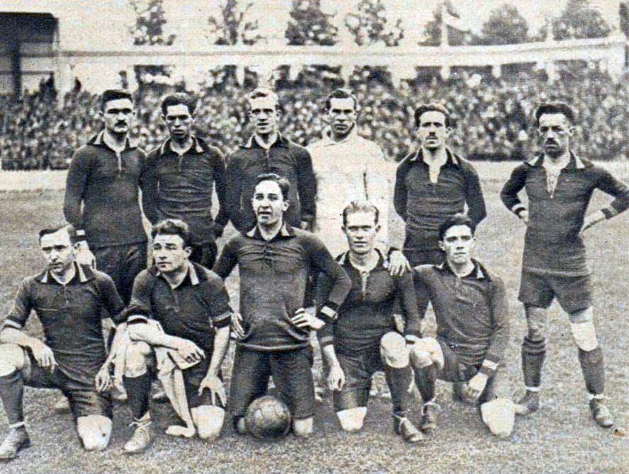 Léquipe de Belgique de football championne olympique en 1920 à Anvers