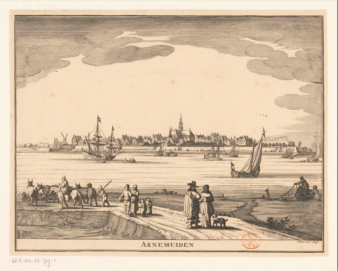 VOORKEUR Gezicht op Arnemuiden Pieter Hendricksz Schut 1719 1725
