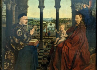 Jan van Eyck Madonna met kanselier Rolin