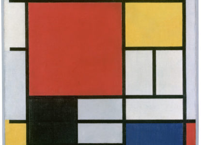 Piet Mondriaan 1921 Composition en rouge jaune bleu et noir