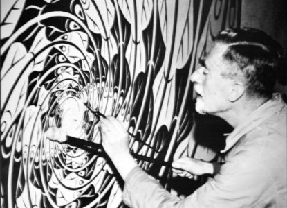 The Artist Maurits Cornelelius Escher working at his Atelier 50385403156