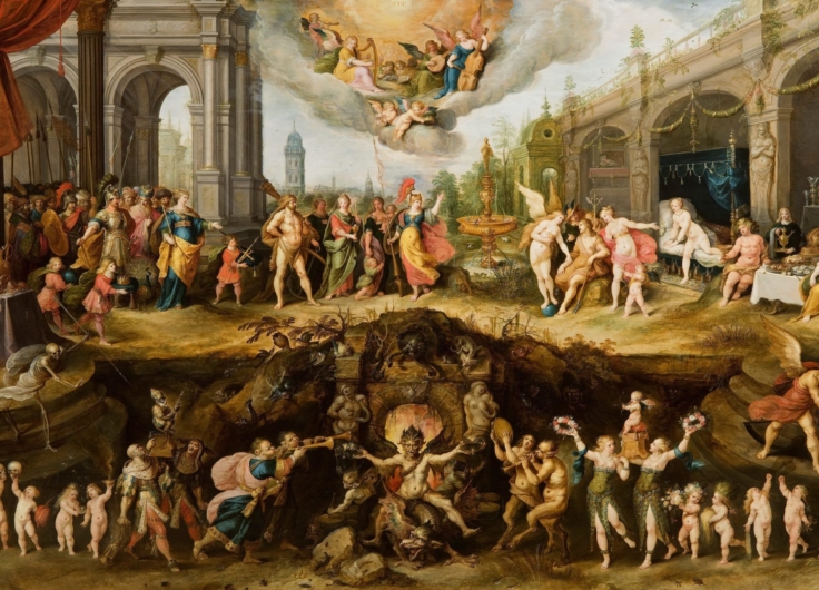 Boston Collection privée Frans II Francken L Allégorie des vices et de la vertu 300 dpi