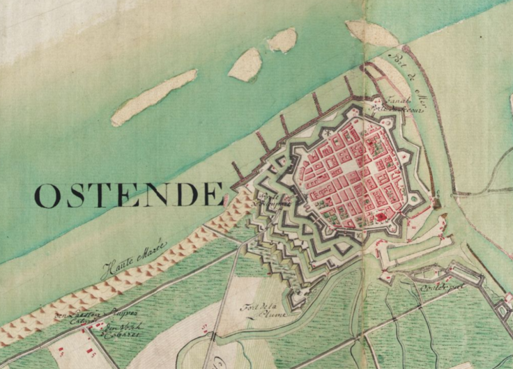 Oostende 1773 Ferrariskaart