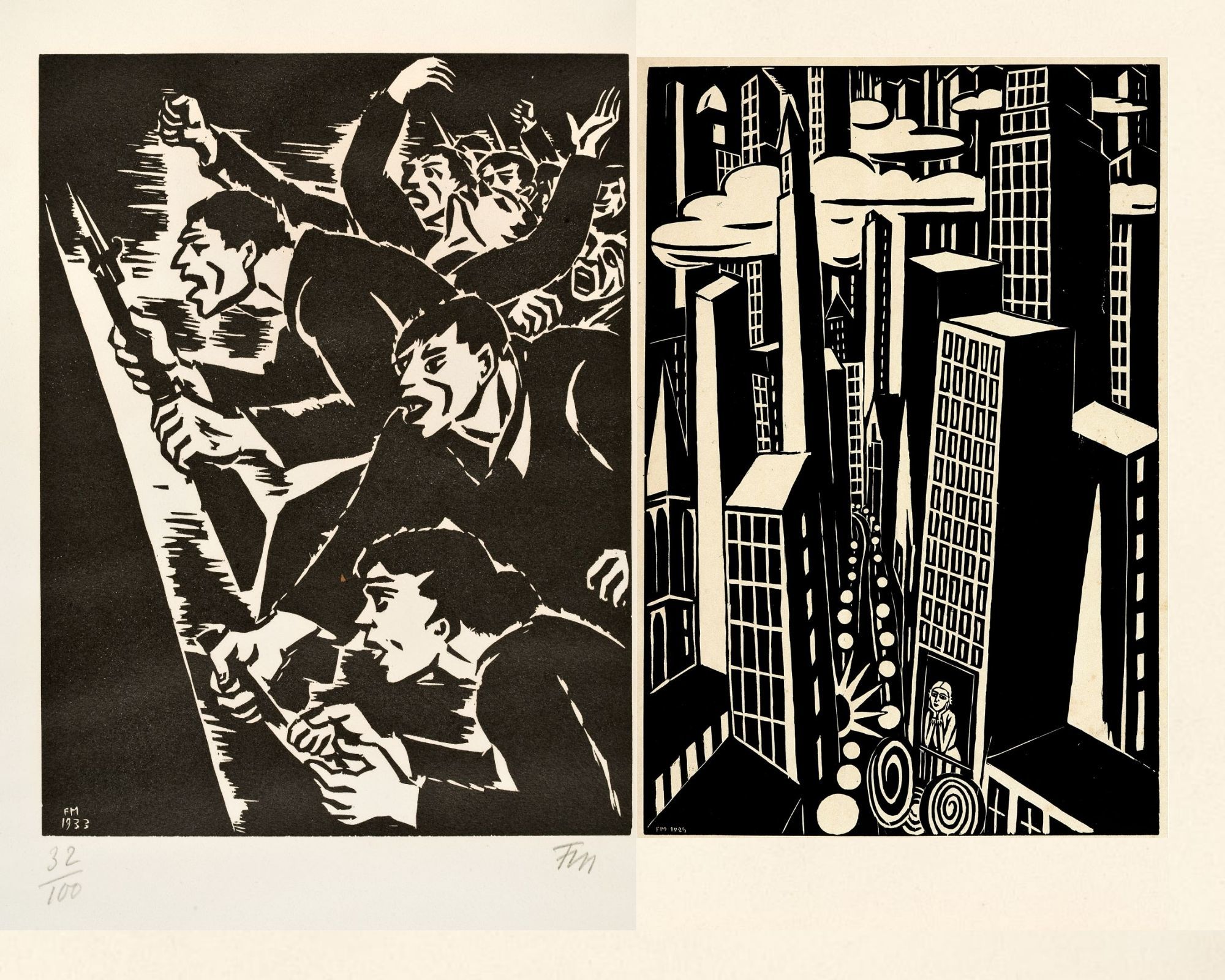 Masereel betoging en wolkenkrabbers