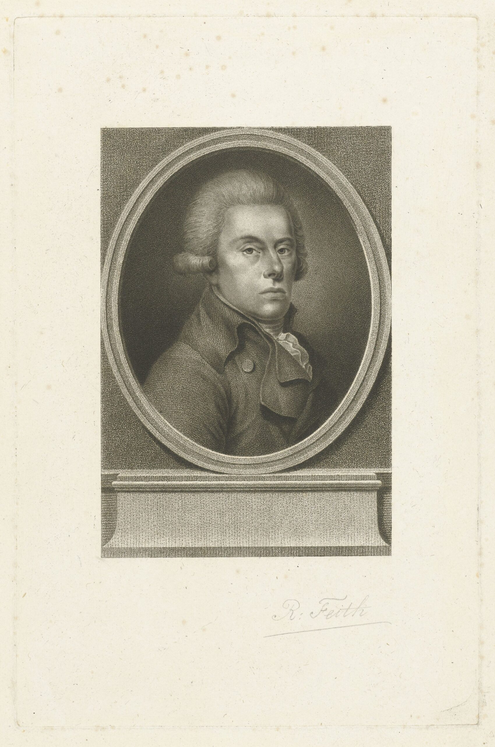 Portret van Rhijnvis Feith Lambertus Antonius Claessens naar Pelletier ca 1792 ca 1808