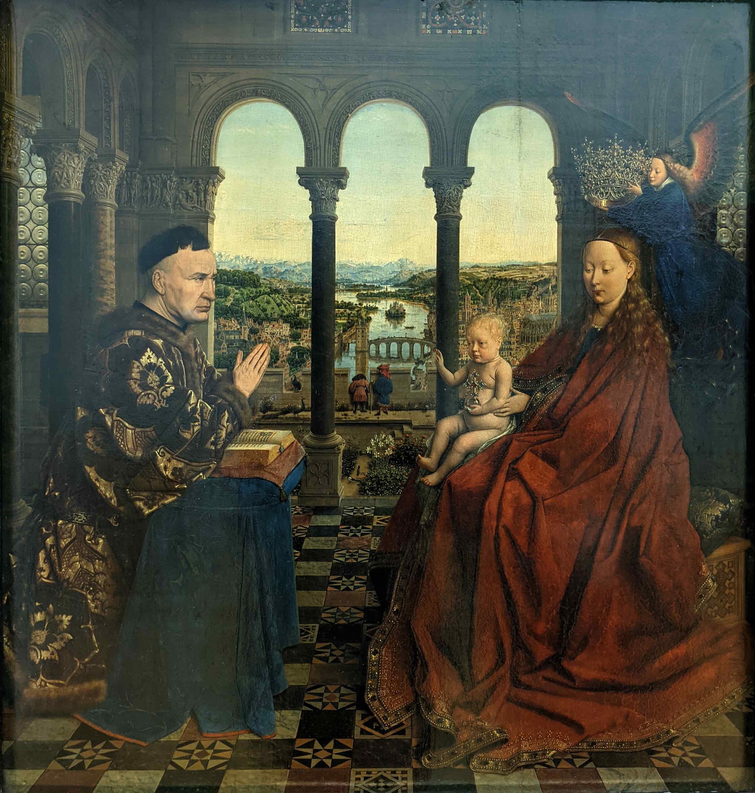 Jan van Eyck Madonna met kanselier Rolin