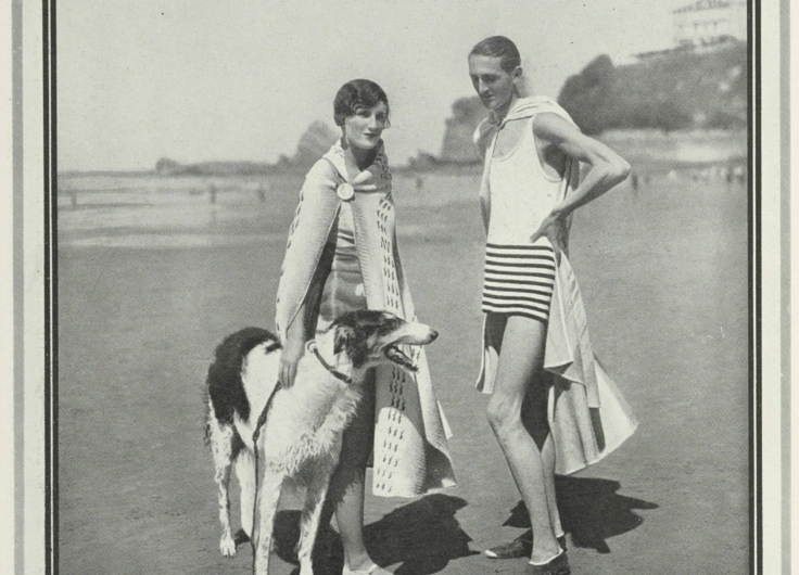 M et Mme Didier sur la plage des basques femina Octobre 1928 FOL Z 876 1928 page 32