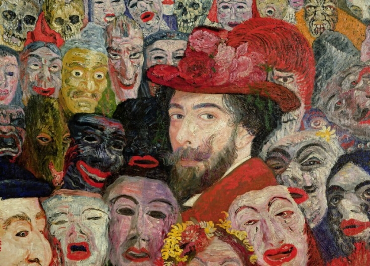 Ensor Mijn portret omringd door maskers