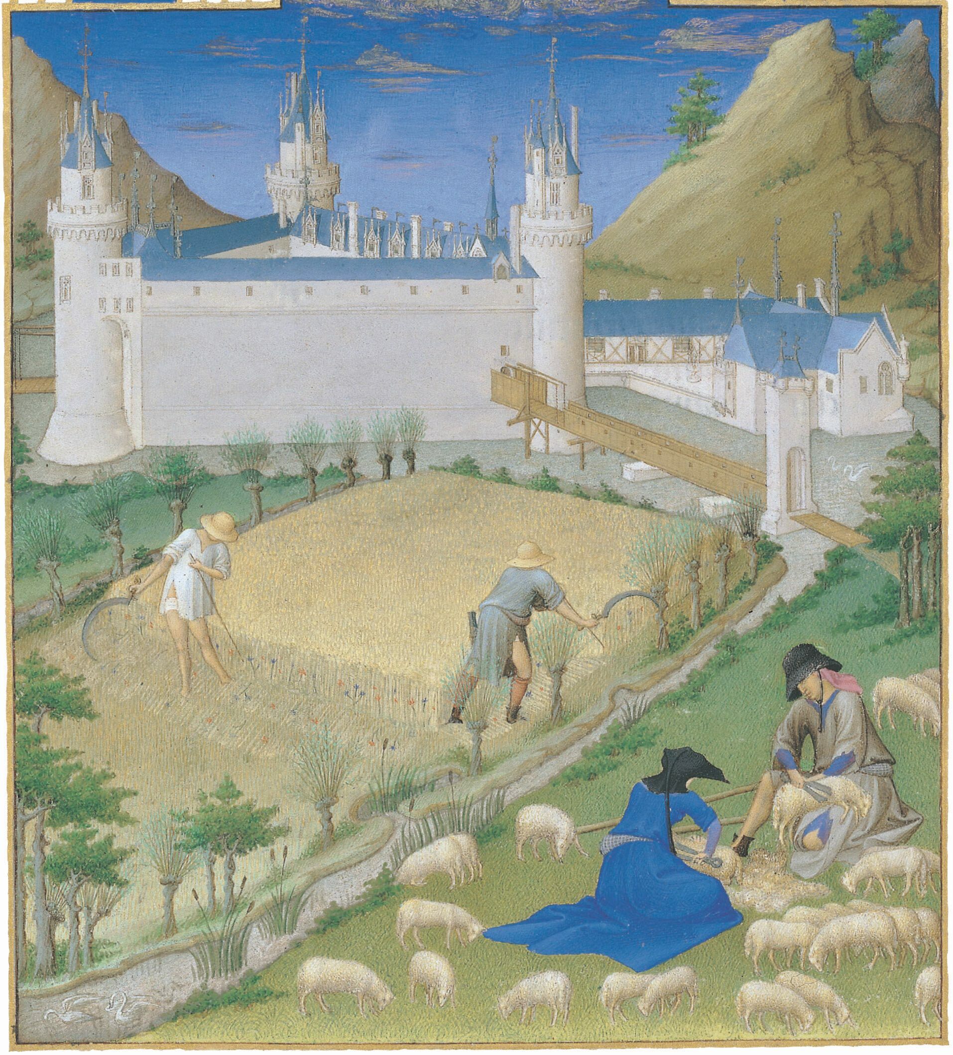 1 Juli miniatuur Tres Riches Heures