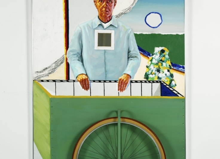 19 Zelfportret met karretje Self portrait with cart 1981 Collectie Vlaamse Gemeenschap Roger Raveel Museum