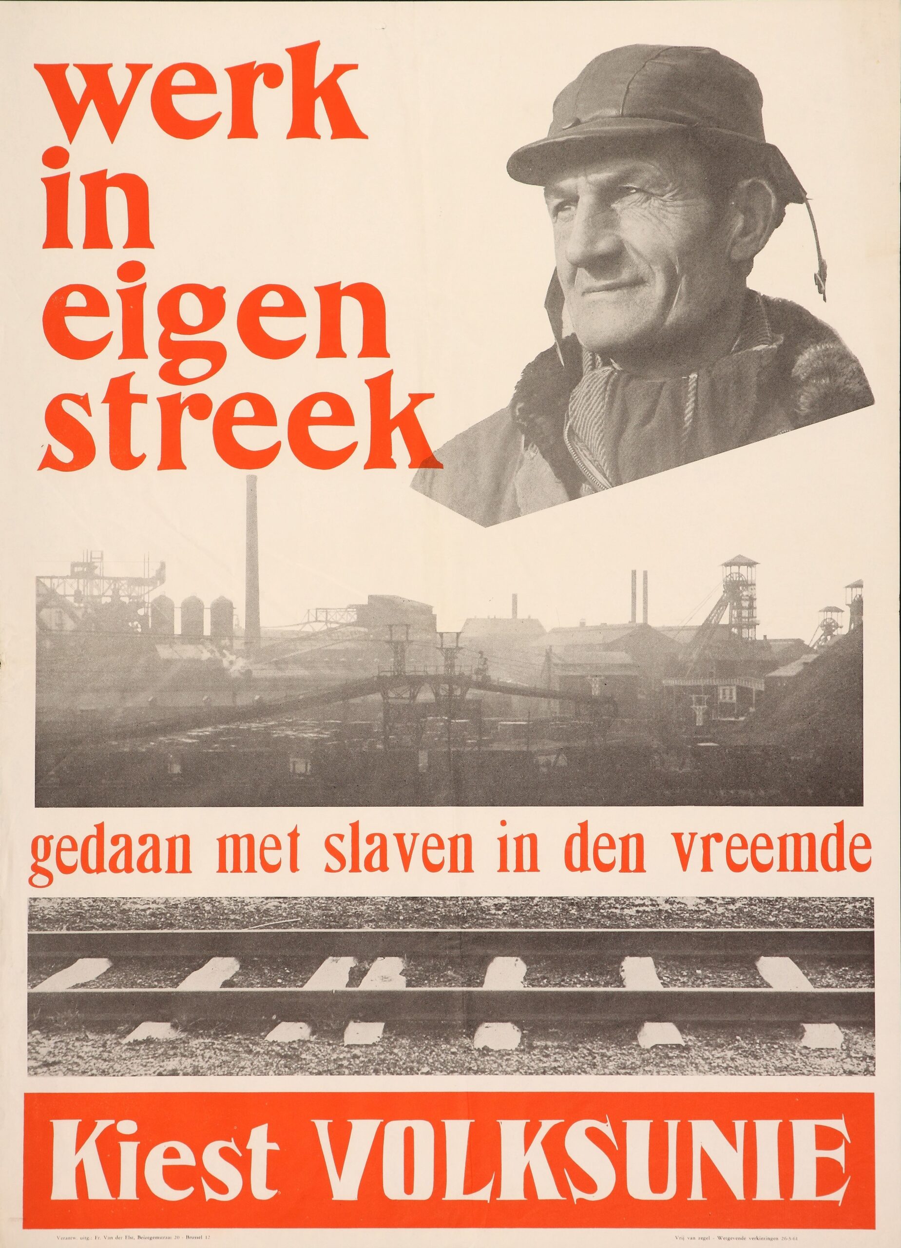 3 VOORKEUR Affiche Volksunie