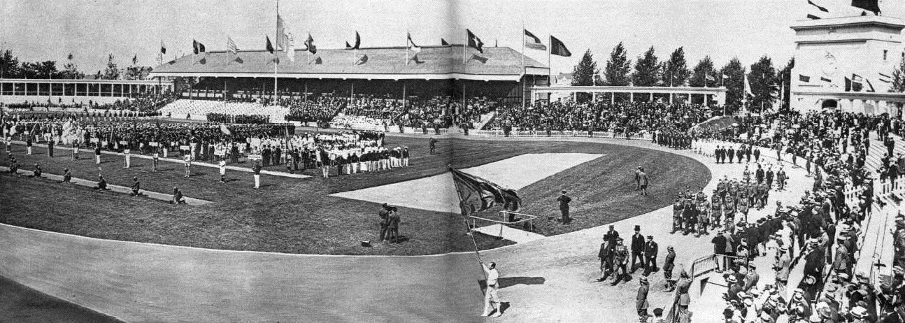 Défilé de léquipe de Belgique aux JO d Anvers en 1920