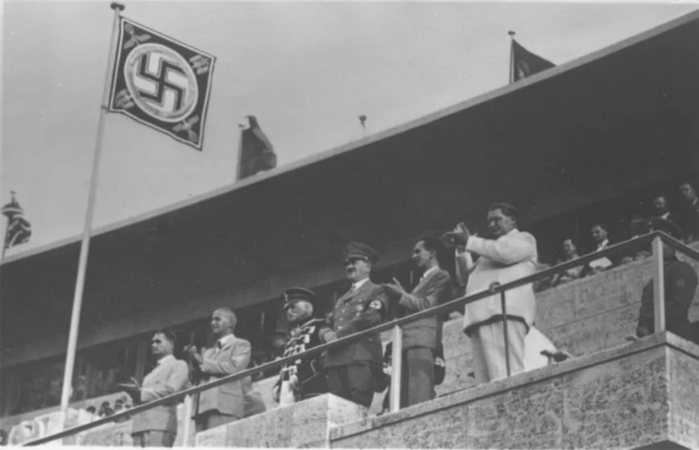 Göring en Hitler op de Olympische Spelen van Berlijn 1936