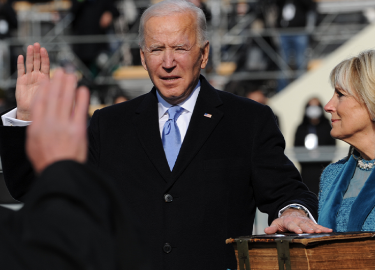 President Biden taking oath of office cropped